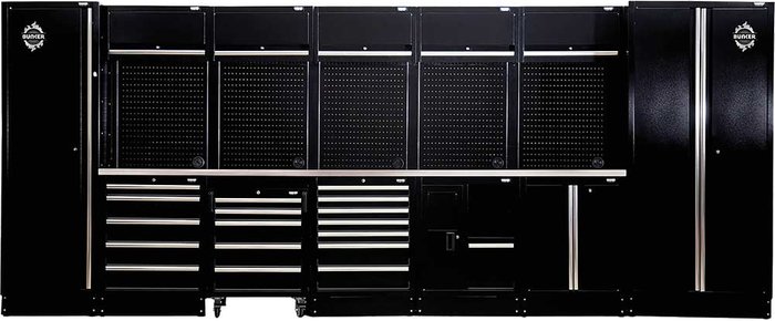 Tooled Up | BUNKER Bunker Modular Storage Combo With Stainless Steel Worktop (25 Piece) BUNKER Bunker Modular Storage Combo With Stainless Steel Worktop (25 Piece)