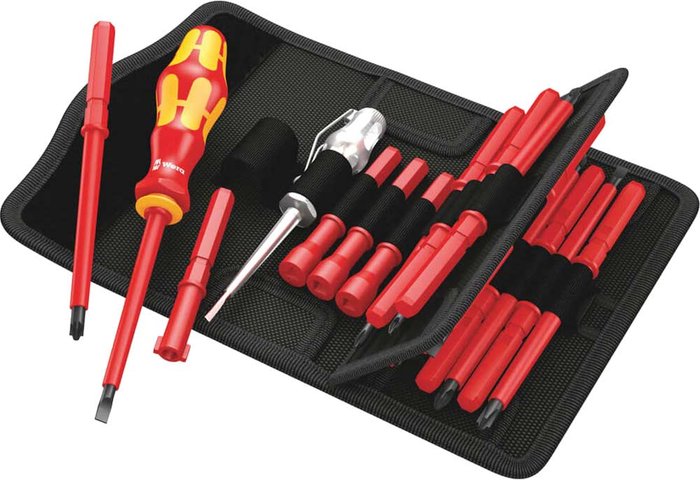 Tooled Up | Wera Wera - 003471 WER003471 Kraftform VDE Screwdriver Set Interchangeable Pozi Slot Wera Wera - 003471 WER003471 Kraftform VDE Screwdriver Set Interchangeable Pozi Slot