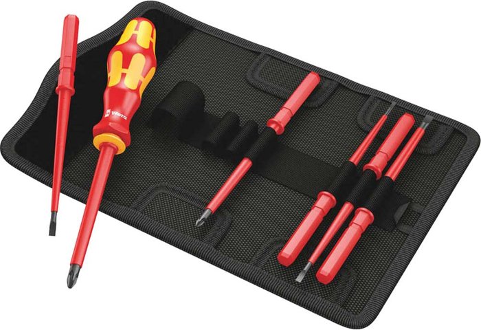 Tooled Up | Wera Wera 7 Piece 60I/65I Kraftform Kompakt VDE Insulated Interchangeable Screwdriver Set Wera Wera 7 Piece 60I/65I Kraftform Kompakt VDE Insulated Interchangeable Screwdriver Set