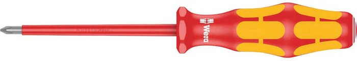 Tooled Up | Wera Wera Kraftform 162I VDE Insulated Phillips Screwdriver PH0 80mm Wera Wera Kraftform 162I VDE Insulated Phillips Screwdriver PH0 80mm