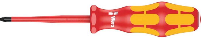 Tooled Up | Wera Wera Kraftform Plus 162IS VDE Insulated Slimline Phillips Screwdriver PH1 80mm Wera Wera Kraftform Plus 162IS VDE Insulated Slimline Phillips Screwdriver PH1 80mm