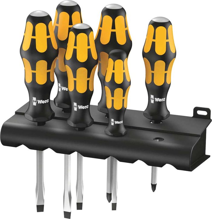 Tooled Up | Wera Wera Kraftform Plus Heavy Duty Chiseldriver Screwdriver Set SL/PZ 6 Piece Wera Wera Kraftform Plus Heavy Duty Chiseldriver Screwdriver Set SL/PZ 6 Piece