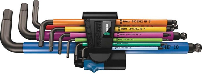 Tooled Up | Wera Wera 9 Piece Colour Coded Ball End Holding Hexagon Allen Key Set Metric Wera Wera 9 Piece Colour Coded Ball End Holding Hexagon Allen Key Set Metric