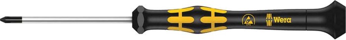 Tooled Up | Wera Wera Kraftform 1550 Phillips Micro ESD Screwdriver PH0 60mm Wera Wera Kraftform 1550 Phillips Micro ESD Screwdriver PH0 60mm