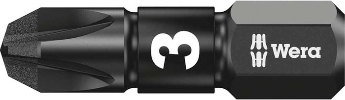 Tooled Up | Wera Wera Impaktor Pozi Screwdriver Bits PZ3 25mm Pack of 10 Wera Wera Impaktor Pozi Screwdriver Bits PZ3 25mm Pack of 10