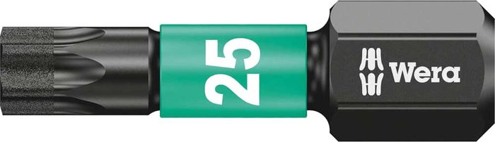 Tooled Up | Wera Wera Impaktor Torx Screwdriver Bits T25 25mm Pack of 10 Wera Wera Impaktor Torx Screwdriver Bits T25 25mm Pack of 10