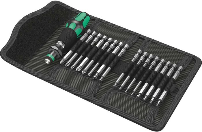 Tooled Up | Wera Wera 17 Piece Kraftform Kompakt 60 KK Screwdriver Bit Set Wera Wera 17 Piece Kraftform Kompakt 60 KK Screwdriver Bit Set