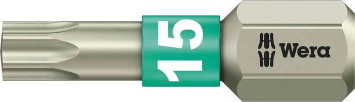 Tooled Up | Wera Wera Torsion Stainless Steel Torx Screwdriver Bit T15 25mm Pack of 1 Wera Wera Torsion Stainless Steel Torx Screwdriver Bit T15 25mm Pack of 1