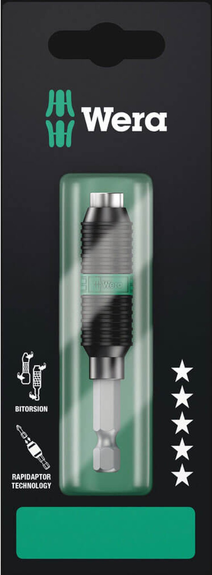 Tooled Up | Wera Wera Rapidaptor BiTorsion Bit Holder 75mm Wera Wera Rapidaptor BiTorsion Bit Holder 75mm