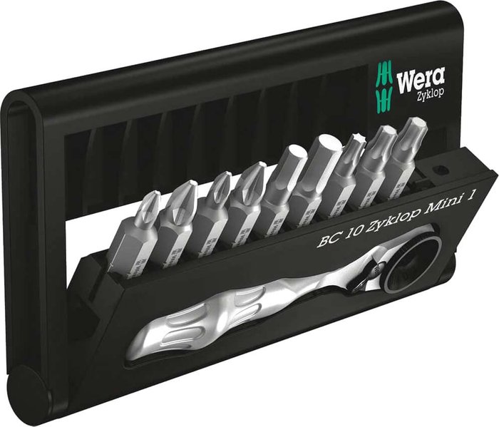 Tooled Up | Wera Wera 10 Piece Zyklop Screwdriver Bit Set and Ratchet Wera Wera 10 Piece Zyklop Screwdriver Bit Set and Ratchet