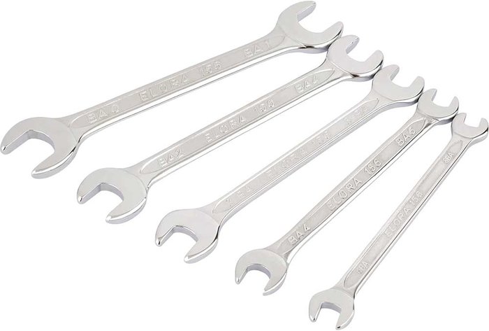 Tooled Up | Elora Elora 5 Piece Midget Double Open End Spanner Set BA Elora Elora 5 Piece Midget Double Open End Spanner Set BA