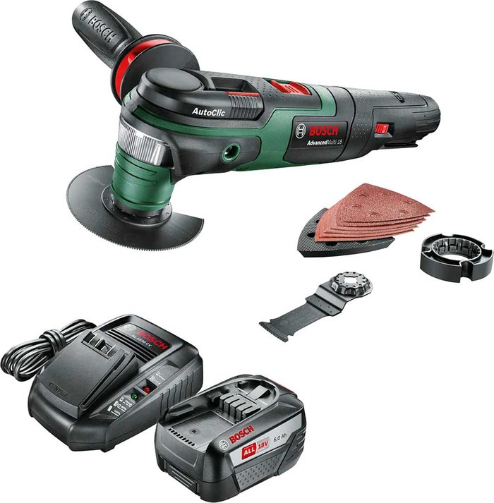 Tooled Up | Bosch Home and Garden Bosch ADVANCEDMULTI 18v Cordless Starlock Oscillating Multi Tool 1 x 6ah Li-ion Charger No Case Bosch Home and Garden Bosch ADVANCEDMULTI 18v Cordless Starlock Oscillating Multi Tool 1 x 6ah Li-ion Charger No Case