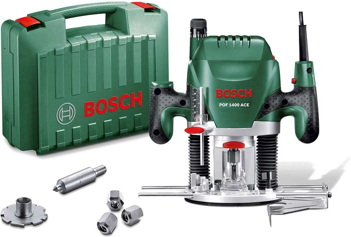 Tooled Up | BOSCHGREEN BOSCH POF 1400 ACE Plunge Router - Black & Green BOSCHGREEN BOSCH POF 1400 ACE Plunge Router - Black & Green