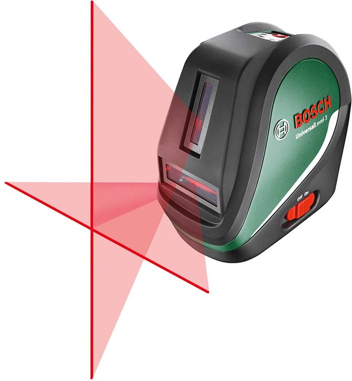 Tooled Up | Bosch Home and Garden Bosch UNIVERSALLEVEL 3 Cross Line Laser Level Bosch Home and Garden Bosch UNIVERSALLEVEL 3 Cross Line Laser Level