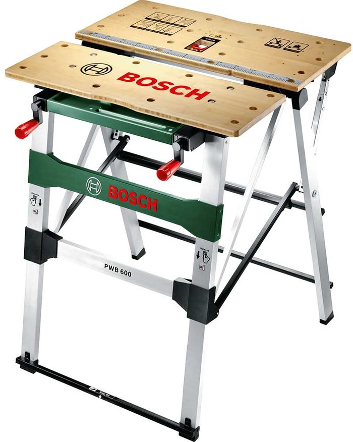 Tooled Up | BOSCH GREEN BOSCH PWB 600 Work Bench - Silver & Green BOSCH GREEN BOSCH PWB 600 Work Bench - Silver & Green