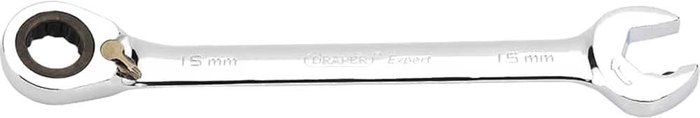 Tooled Up | Draper Draper Expert Hi Torq Ratchet Combination Spanner 15mm Draper Draper Expert Hi Torq Ratchet Combination Spanner 15mm