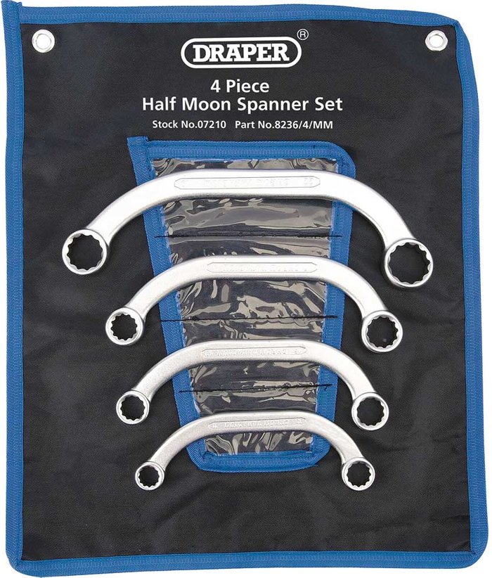 Tooled Up | Draper Draper Half Moon (Obstruction) Ring Spanner Set (5 Piece) Draper Draper Half Moon (Obstruction) Ring Spanner Set (5 Piece)