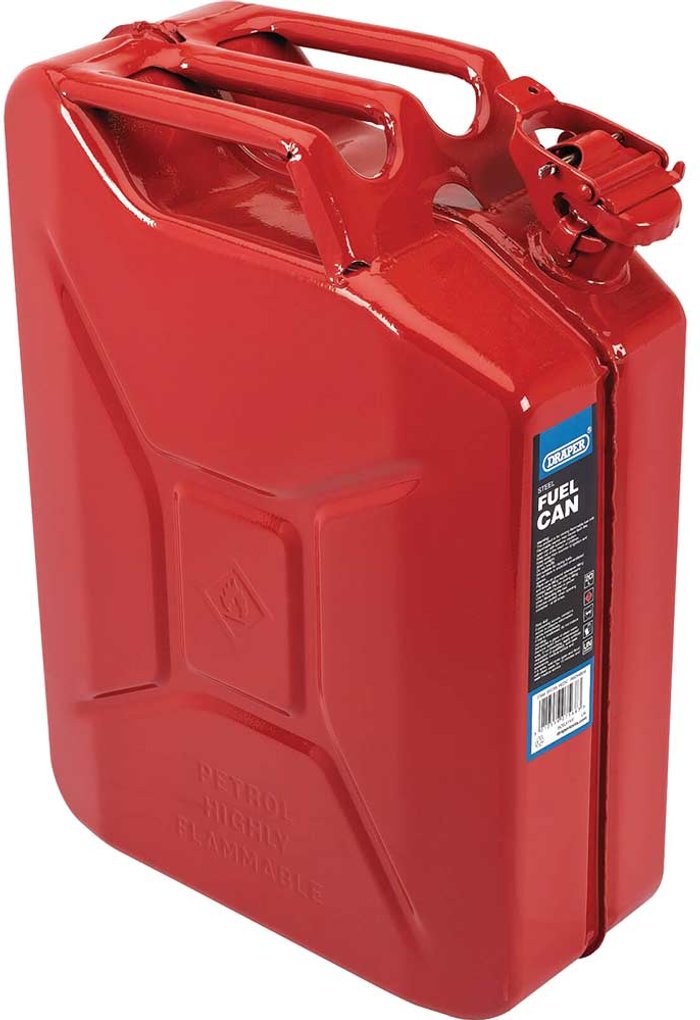 Tooled Up | Draper Draper Steel Jerry Can 20l Red Draper Draper Steel Jerry Can 20l Red