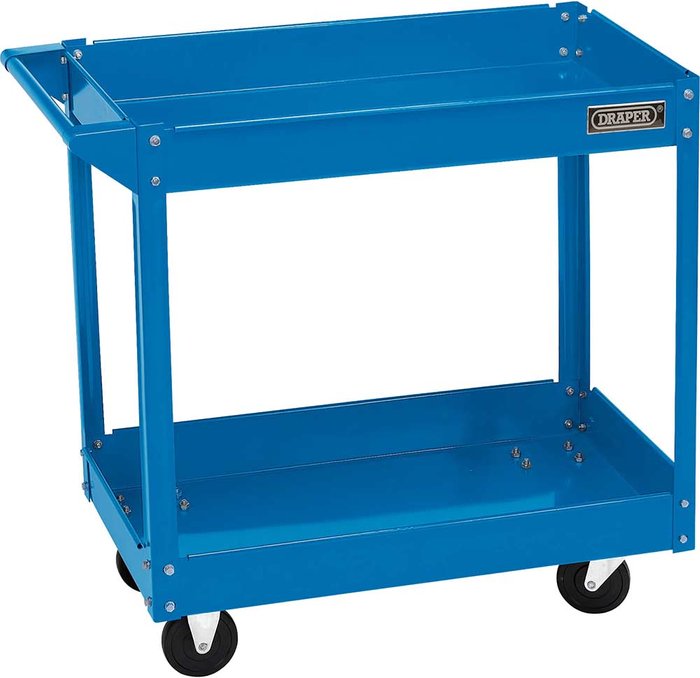 Tooled Up | Draper Draper 2 Tier Tool Trolley - Blue Draper Draper 2 Tier Tool Trolley - Blue