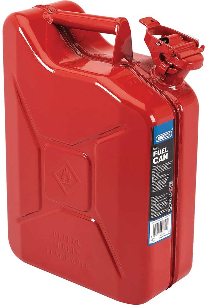 Tooled Up | Draper Draper Steel Jerry Can 10l Red Draper Draper Steel Jerry Can 10l Red