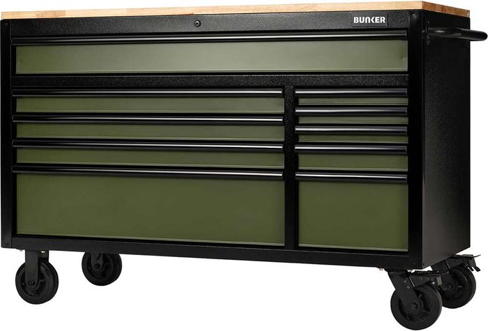 Tooled Up | Draper Draper 08236 BUNKER Workbench Roller Tool Cabinet, 10 Drawer, 56 Draper Draper 08236 BUNKER Workbench Roller Tool Cabinet, 10 Drawer, 56