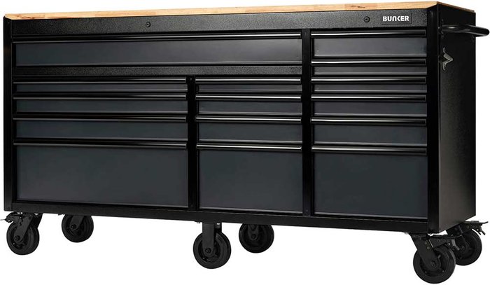 Tooled Up | Draper Draper Bunker Workbench Roller Tool Cabinet 15 Drawer 72 Draper Draper Bunker Workbench Roller Tool Cabinet 15 Drawer 72