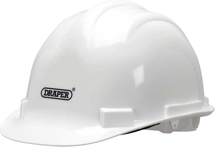Tooled Up | Draper Draper EN397 Hard Hat Safety Helmet White Draper Draper EN397 Hard Hat Safety Helmet White