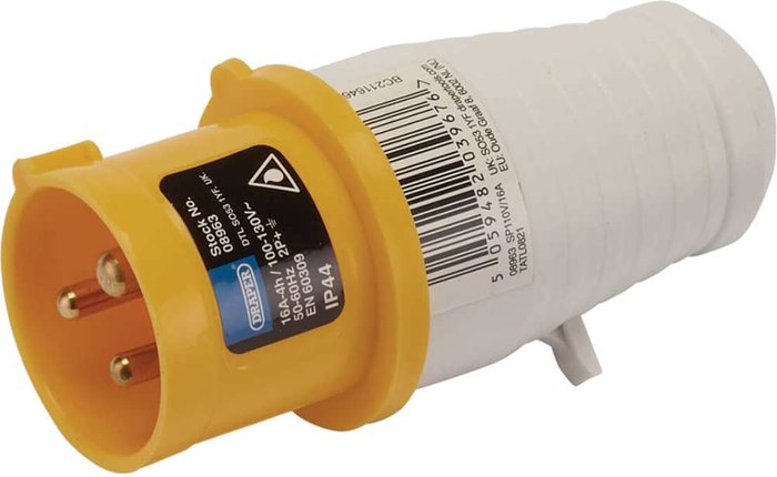 Tooled Up | Draper Draper Site Plug 16 amp 110v 110v Draper Draper Site Plug 16 amp 110v 110v