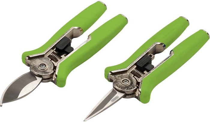 Tooled Up | Draper Draper 2Pc Straight/Curved Bypass Pruner Set Draper Draper 2Pc Straight/Curved Bypass Pruner Set