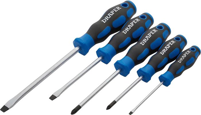 Tooled Up | Draper Draper 5-Piece Screwdriver Set Draper Draper 5-Piece Screwdriver Set