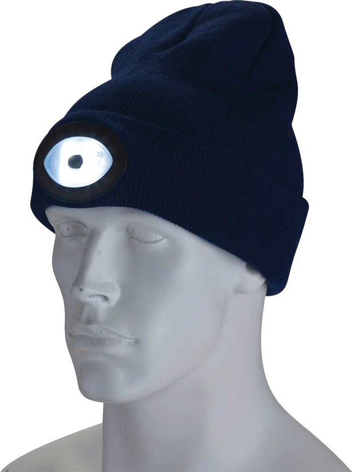 Tooled Up | Draper Draper Beanie Hat and USB Rechargeable LED Headlight Navy Blue One Size Draper Draper Beanie Hat and USB Rechargeable LED Headlight Navy Blue One Size