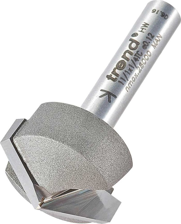 Tooled Up | Trend Trend Chamfer V Groove Router Cutter 21.5mm 5.5mm 1/4 Trend Trend Chamfer V Groove Router Cutter 21.5mm 5.5mm 1/4