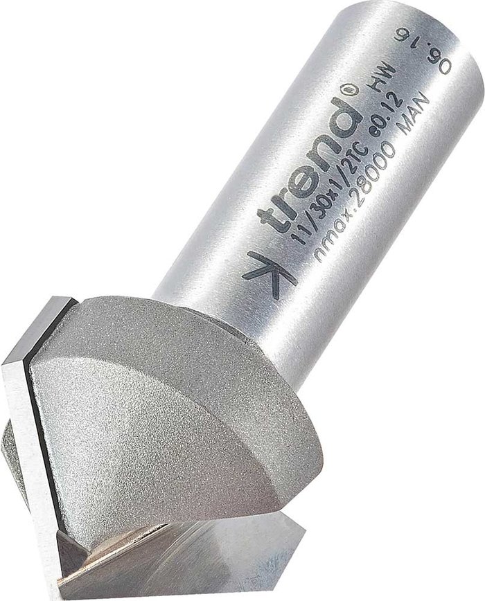 Tooled Up | Trend Trend Chamfer V Groove Router Cutter 25.4mm 13mm 1/2 Trend Trend Chamfer V Groove Router Cutter 25.4mm 13mm 1/2