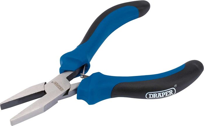 Tooled Up | Draper Draper Flat Nose Mini Pliers 115mm Draper Draper Flat Nose Mini Pliers 115mm