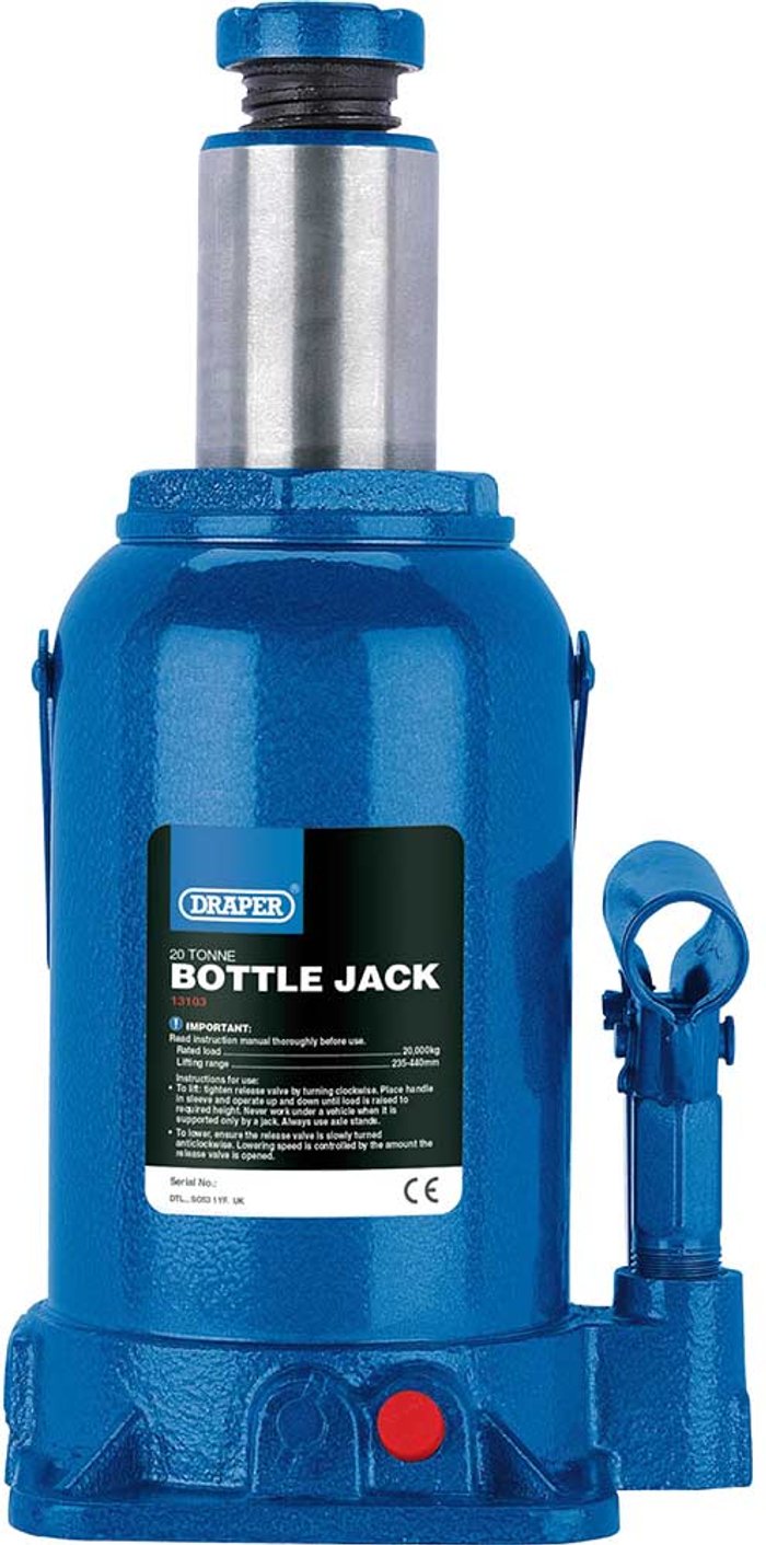 Tooled Up | Draper Draper Hydraulic Bottle Jack (20 Tonne) Draper Draper Hydraulic Bottle Jack (20 Tonne)
