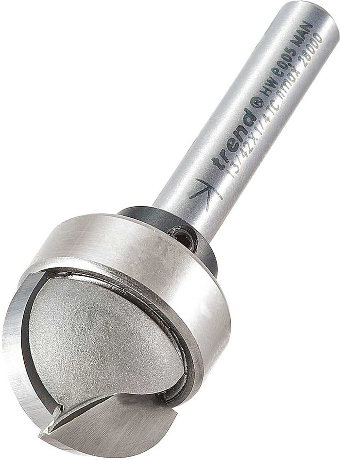 Tooled Up | Trend Trend Radius Bearing Guided Router Cutter 19mm 11mm 1/4 Trend Trend Radius Bearing Guided Router Cutter 19mm 11mm 1/4