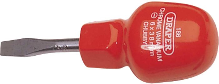 Tooled Up | Draper Draper Cabinet Pattern Flared Slotted Screwdriver 6mm 38mm Draper Draper Cabinet Pattern Flared Slotted Screwdriver 6mm 38mm