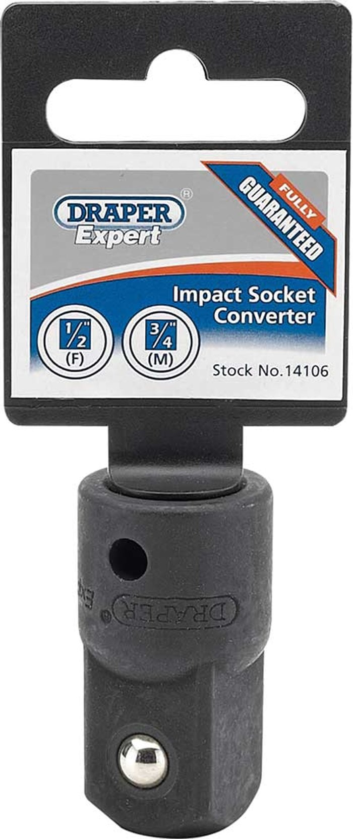 Tooled Up | Draper Draper Expert Impact Socket Converter 1/2 Draper Draper Expert Impact Socket Converter 1/2