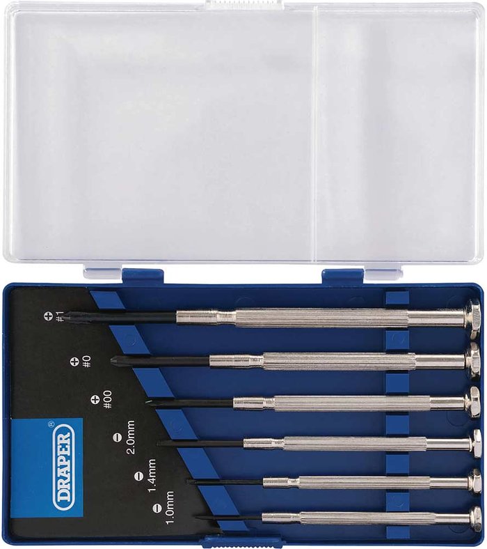 Tooled Up | Draper Draper 6 Piece Precision Screwdriver Set Draper Draper 6 Piece Precision Screwdriver Set