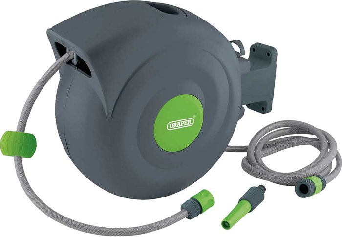 Tooled Up | Draper Draper Wall Mounted Auto Garden Hose Reel 1/2 Draper Draper Wall Mounted Auto Garden Hose Reel 1/2