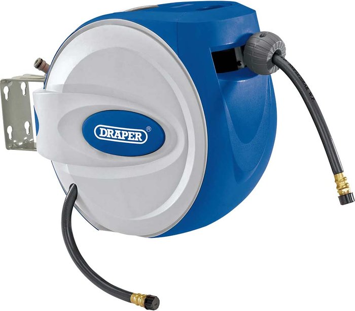 Tooled Up | Draper Draper Retractable Air Line Hose Reel 30m Draper Draper Retractable Air Line Hose Reel 30m