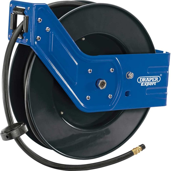 Tooled Up | Draper Draper Retractable Air Line Hose Reel 15m Draper Draper Retractable Air Line Hose Reel 15m