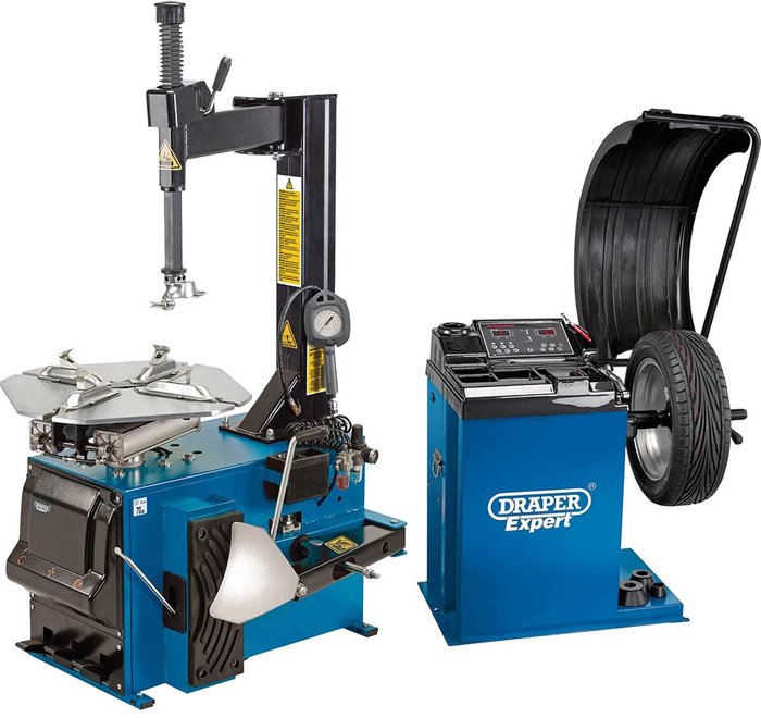Tooled Up | Draper Draper Tyre Changer and Wheel Balancer Kit 240v Draper Draper Tyre Changer and Wheel Balancer Kit 240v