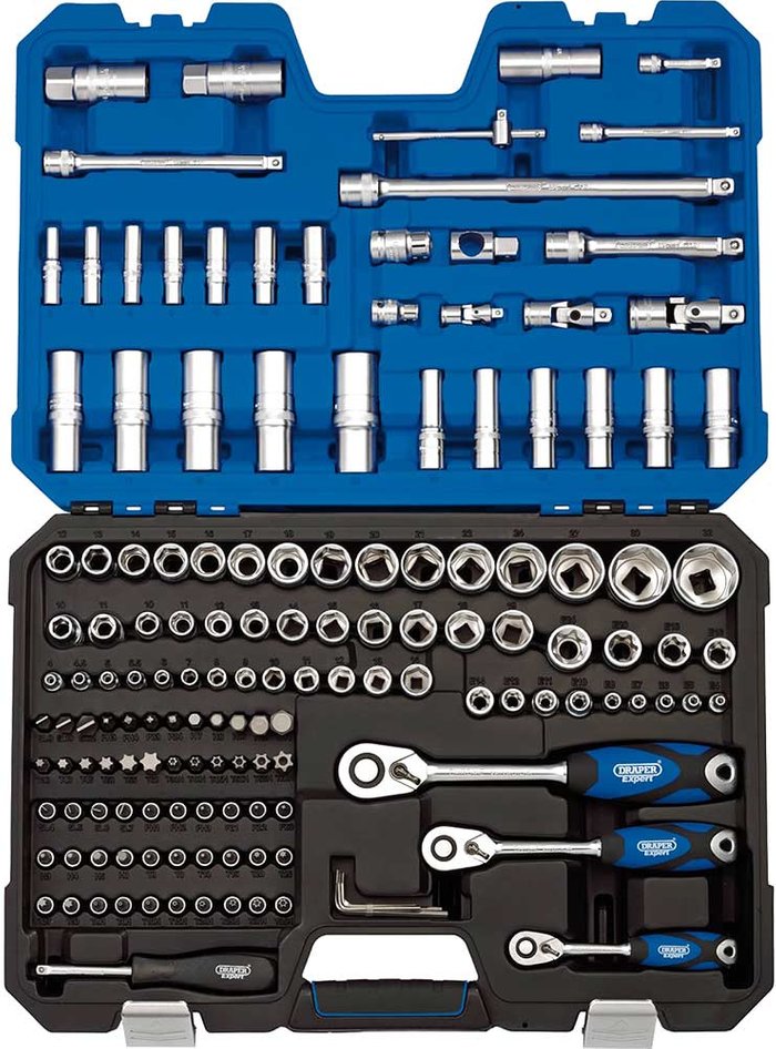 Tooled Up | Draper Draper 149 Piece Combination Drive Hex Socket and Screwdriver Bit Set Metric and Imperial Combination Draper Draper 149 Piece Combination Drive Hex Socket and Screwdriver Bit Set Metric and Imperial Combination