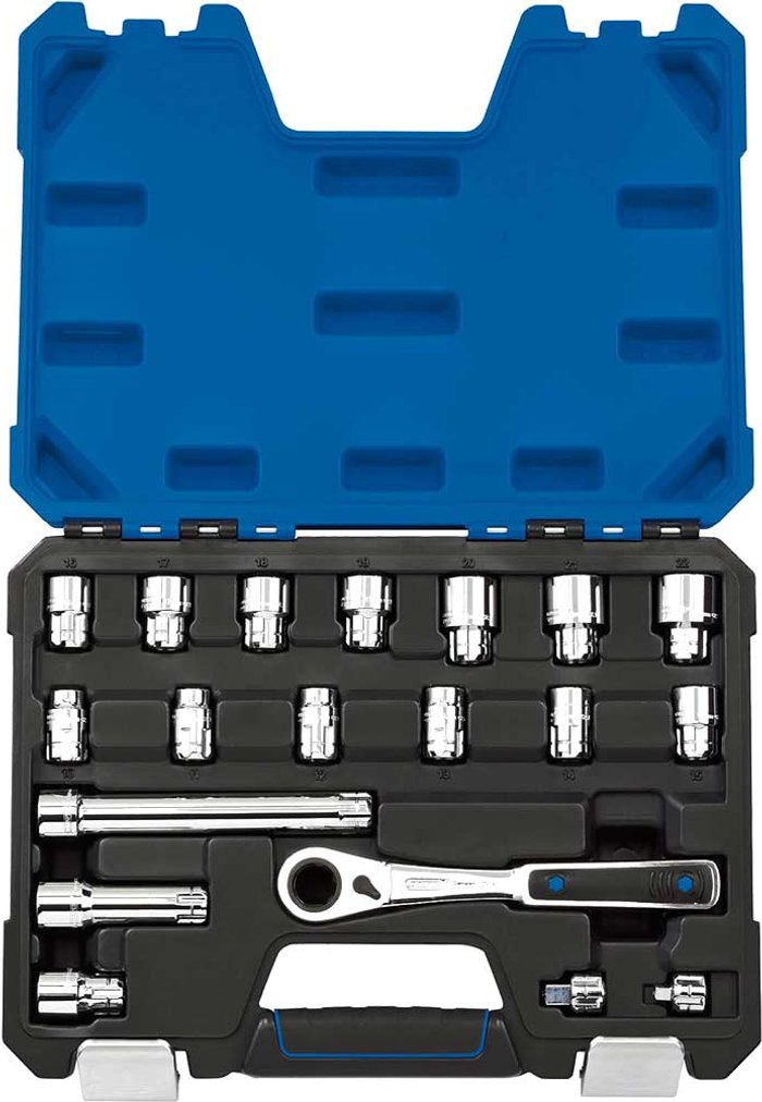 Tooled Up | Draper Draper 19 Piece 20mm Drive Go Through Socket Set Combination Draper Draper 19 Piece 20mm Drive Go Through Socket Set Combination