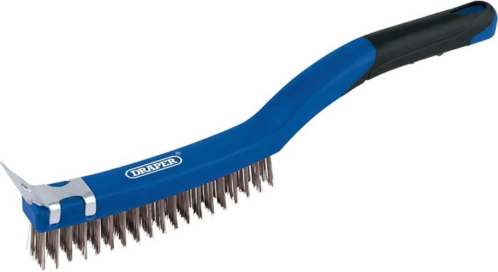 Tooled Up | Draper Draper Wire Scratch Brush Scraper Stainless Steel Wire 3 Rows Draper Draper Wire Scratch Brush Scraper Stainless Steel Wire 3 Rows