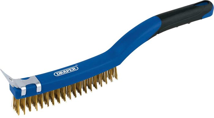 Tooled Up | Draper Draper Brass Wire Scratch Brush and Scraper 3 Rows Draper Draper Brass Wire Scratch Brush and Scraper 3 Rows
