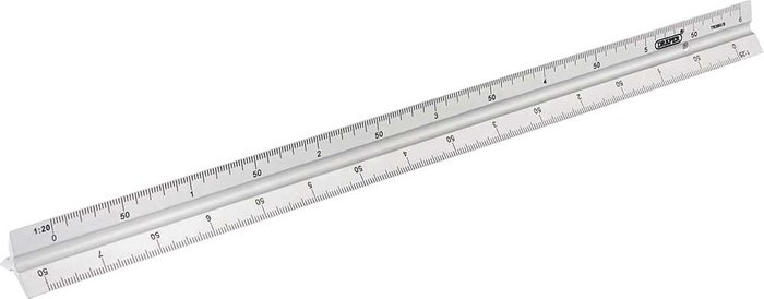 Tooled Up | Draper Draper - 17686 Aluminium Triangle Scale Rule (300mm) Draper Draper - 17686 Aluminium Triangle Scale Rule (300mm)