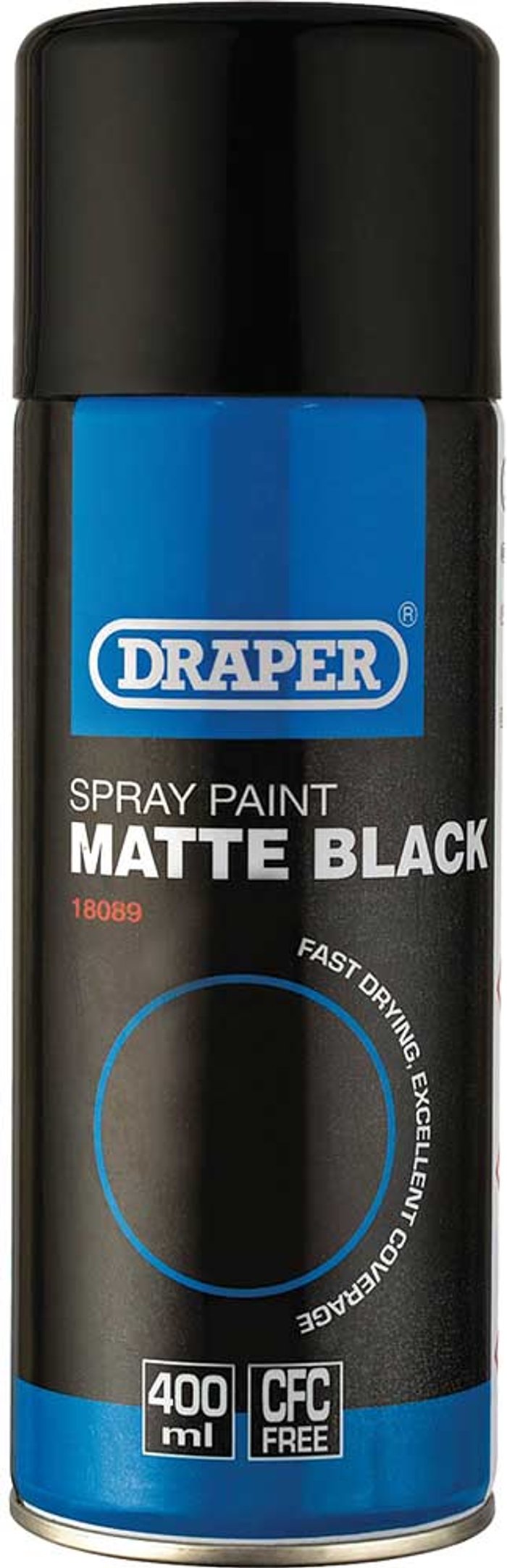Tooled Up | Draper Draper Matte Finish Aerosol Spray Paint Black 400ml Draper Draper Matte Finish Aerosol Spray Paint Black 400ml