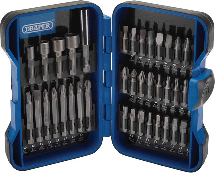 Tooled Up | Draper Draper 36 Piece Screwdriver Bit Set Draper Draper 36 Piece Screwdriver Bit Set
